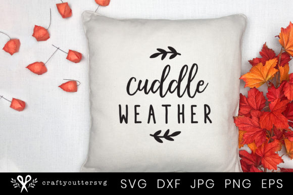 Autumn, Cuddle Weather Quote Clipart: Graphics for Crafts & Warm Branding