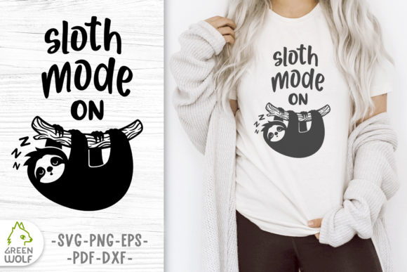 Cute Sleeping Sloth on Branch SVG: Crafts & Graphics for Local Branding