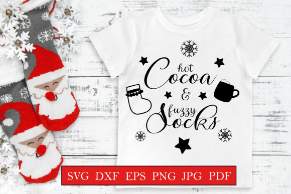 Hot Cocoa and Fuzzy Socks, Christmas SVG