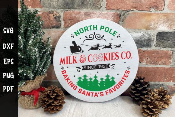 North Pole Milk Cookies Co SVG: Graphics & Crafts for Holiday Branding
