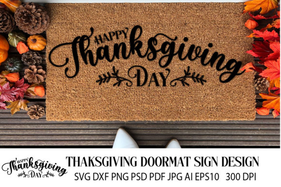 Thanksgiving Day SVG Doormat . Autumn Qu